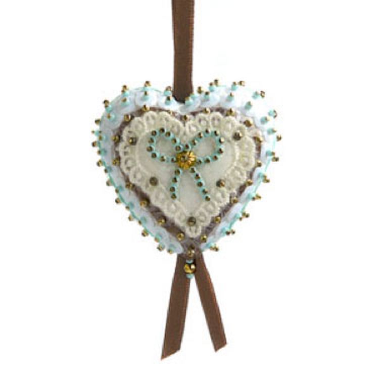Набор для творчества - елочная игрушка "Пряничное сердце" (бирюзовое) арт. ГЕЛ-23231-1-ГЕЛ0113696