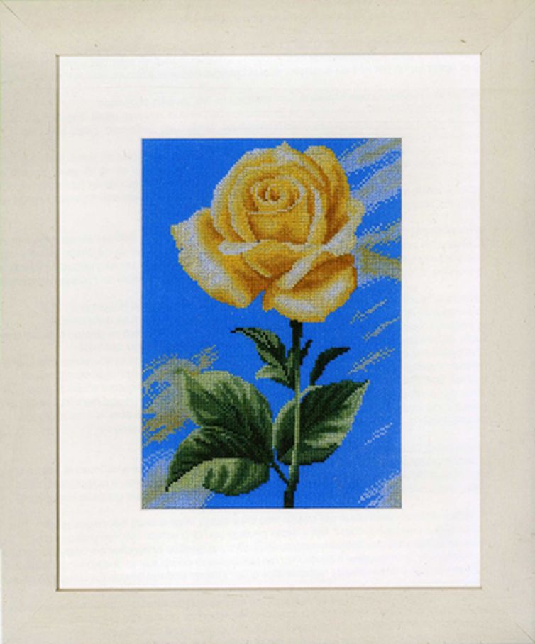Набор для вышивания "Yellow Rose on Blue" арт. ГЕЛ-22727-1-ГЕЛ0078658 1