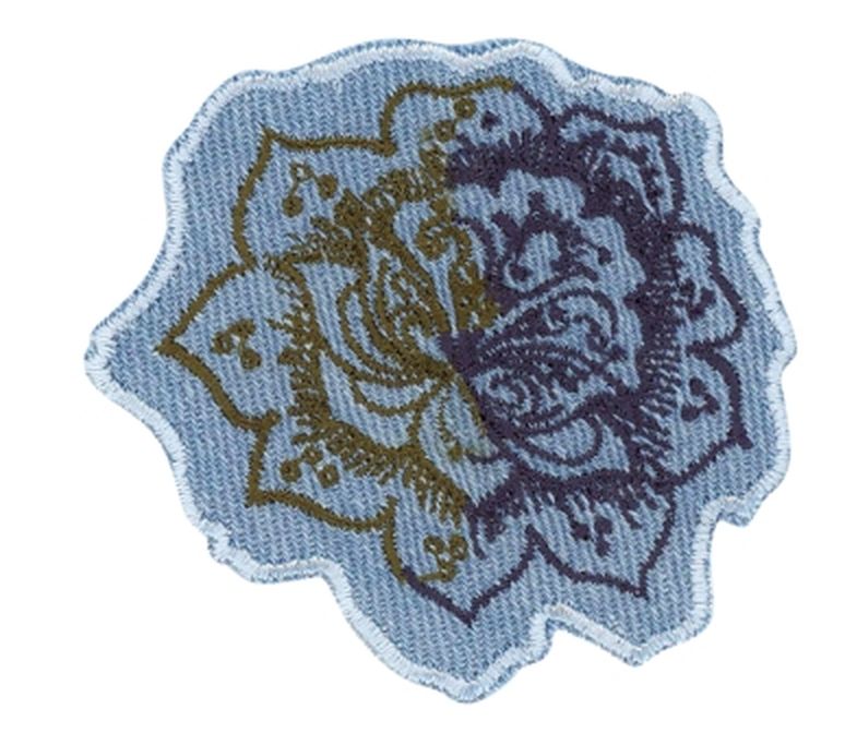 Термоаппликация "Цветок", цвет джинсовый арт. ГЕЛ-20157-1-ГЕЛ0117946 1