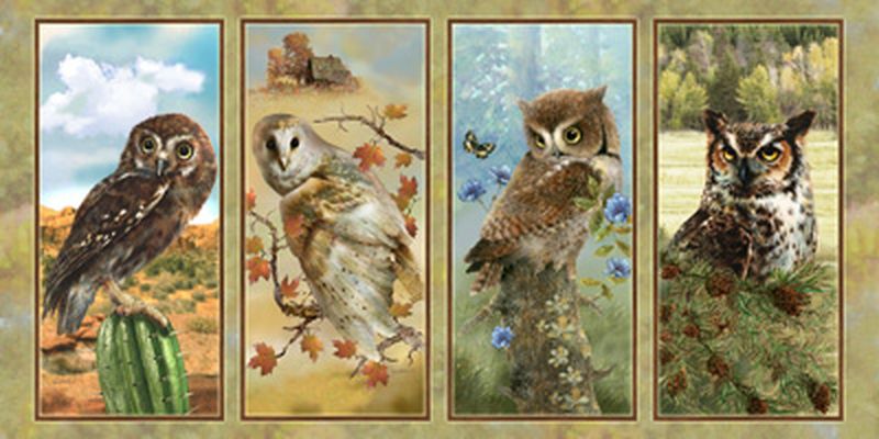 Ткани для пэчворка PEPPY OWLS OF WONDER PANEL 4472 ФАСОВКА 60 x 110 см 145±5 г/кв.м 100% хлопок арт. ГММ-15493-1-ГММ024425811232 1