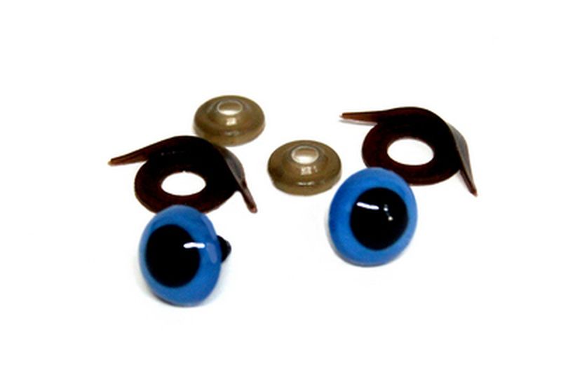 Глазки пластиковые с фиксатором №10 + веко одностороннее арт. ГЕЛ-5821-1-ГЕЛ0161627