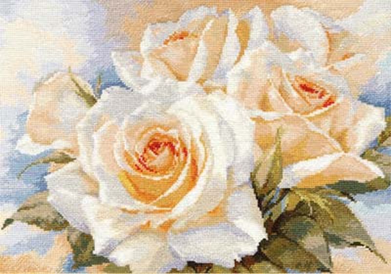 Набор для вышивания "Алиса" 2-32 "Белые розы" арт. ГММ-102282-1-ГММ024776352082 1