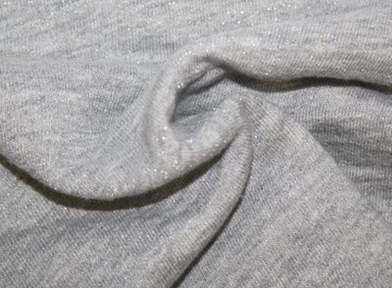 Футер 3-х ниточный петельный люрекс серый меланж пенье в рулоне арт. СОТ-162-1-СОТ0000162