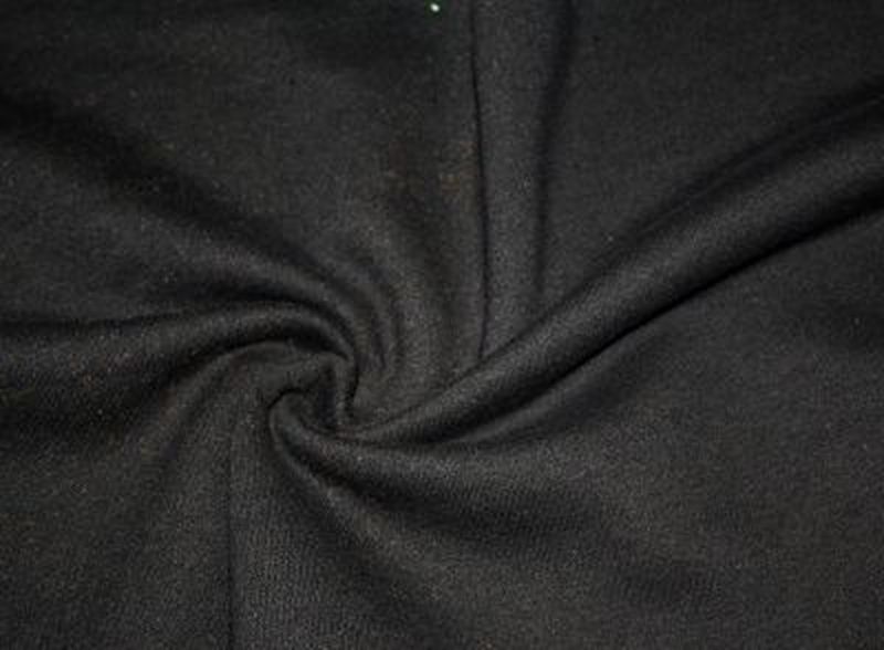 Футер 3-х ниточный петельный БАРХАТНЫЙ цвет черный 40-02 пенье в рулоне арт. СОТ-381-1-СОТ0000381