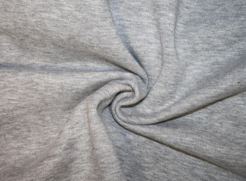 Футер 3-х ниточный петельный БАРХАТНЫЙ цвет серый меланж 50-04 пенье в рулоне арт. СОТ-262-1-СОТ0000262 1