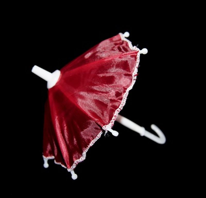 Зонтик пластмассовый маленький (16 см), бордовый арт. ГЕЛ-33408-1-ГЕЛ0190026 1