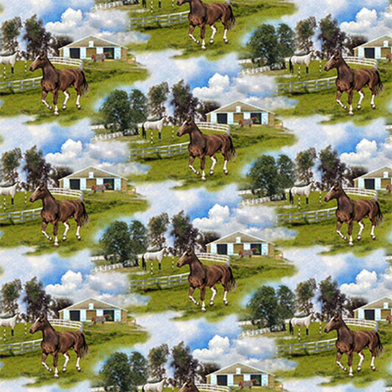 Ткани для пэчворка PEPPY WORLD OF HORSES PANEL 4524 ФАСОВКА 60 x 110 см 146±5 г/кв.м 100% хлопок СК/Распродажа арт. ГММ-4800-2-ГММ0050876 1