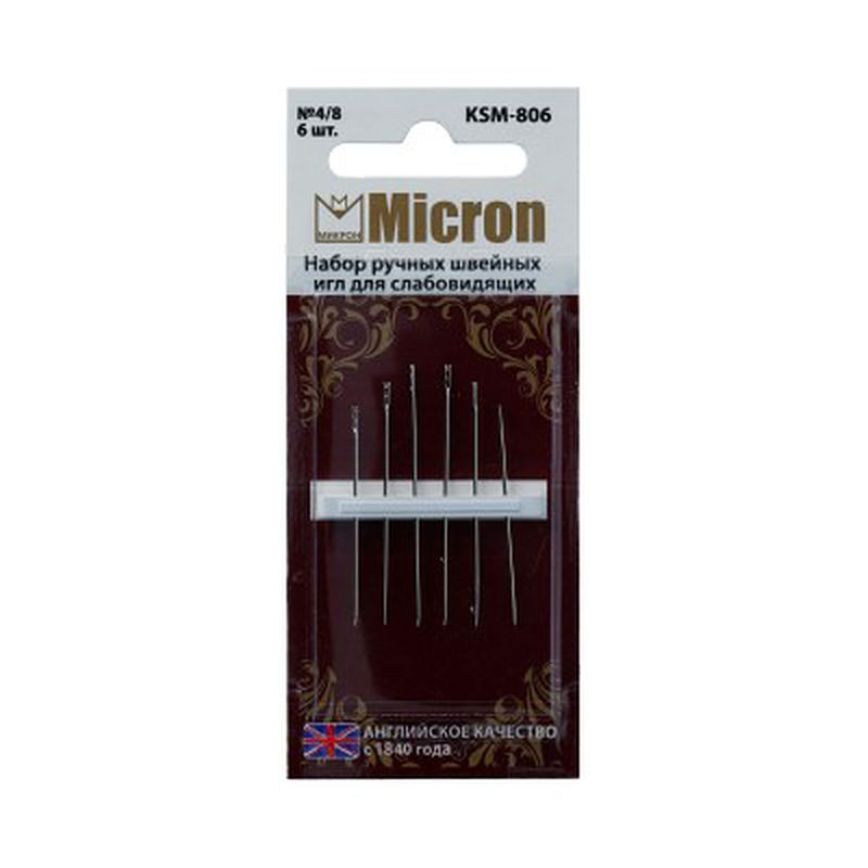 Иглы для шитья ручные Micron KSM-806 арт. ГММ-99568-1-ГММ028027702092