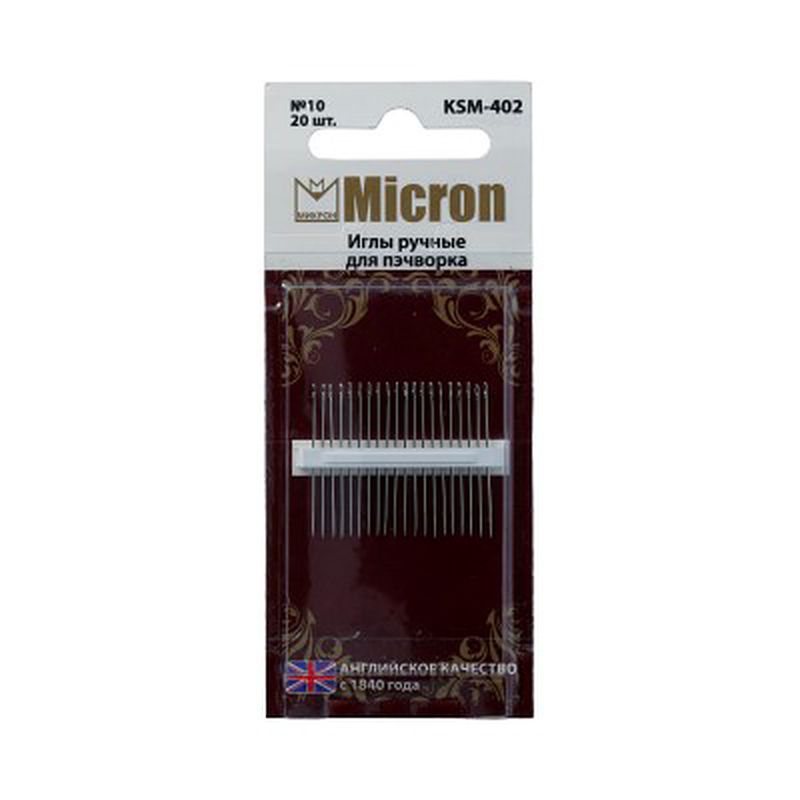 Иглы для шитья ручные "Micron" KSM-402 для пэчворка 20 шт. в блистере арт. ГММ-99588-1-ГММ028250951162