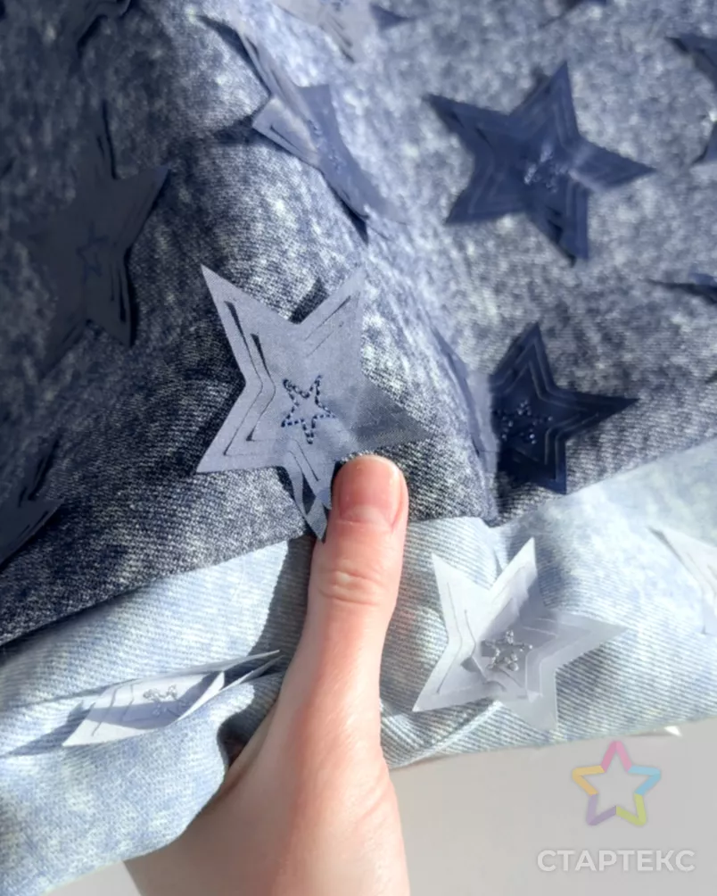 Джинс с аппликацией "Звезда" арт. ДЖВ-10-1-24631.001 - рис. 7