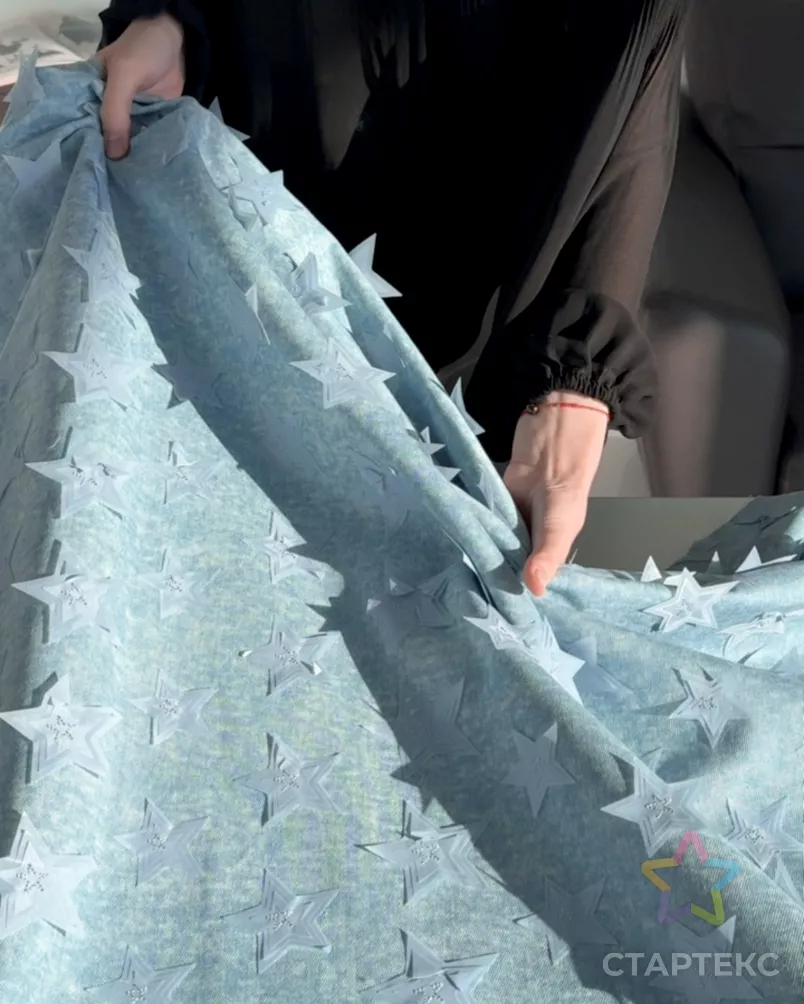 Джинс с аппликацией "Звезда" арт. ДЖВ-10-3-24631.002 - рис. 7