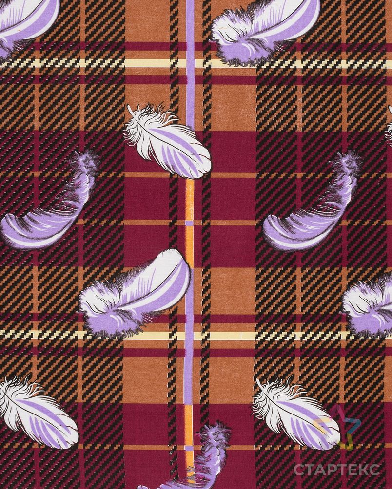 Шотландка с перьями (Бязь 180 см) арт. Б180-1-1-1103.001 2
