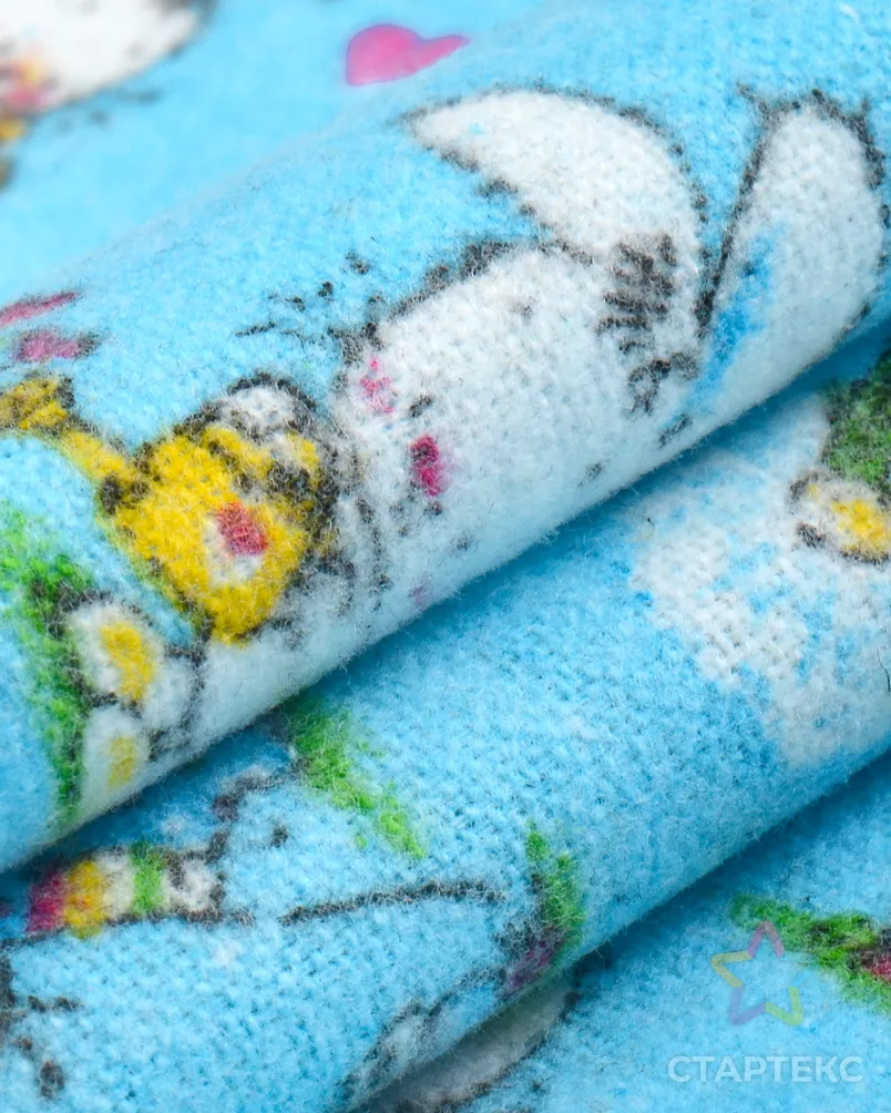 Фланель детская "Зайчики" арт. ФД75-9-1-1652.002 - рис. 2