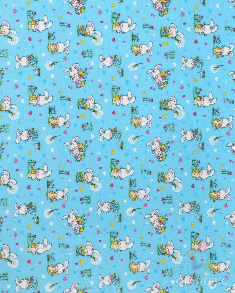 Фланель детская "Зайчики" арт. ФД75-9-1-1652.002 - рис. 3