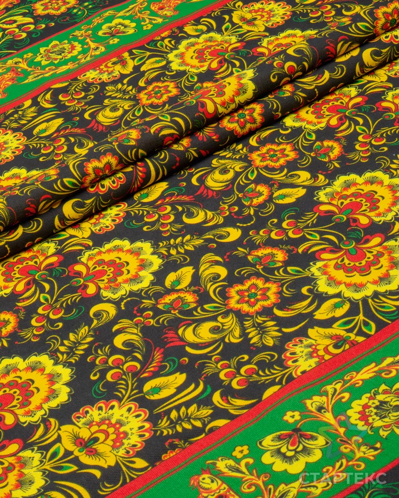 Хохлома (Рогожка набивная) арт. РЖК-337-1-Б00055.029 - рис. 2 Хохлома (Рогожка набивная) арт. РЖК-337-1-Б00055.029 - рис. 2