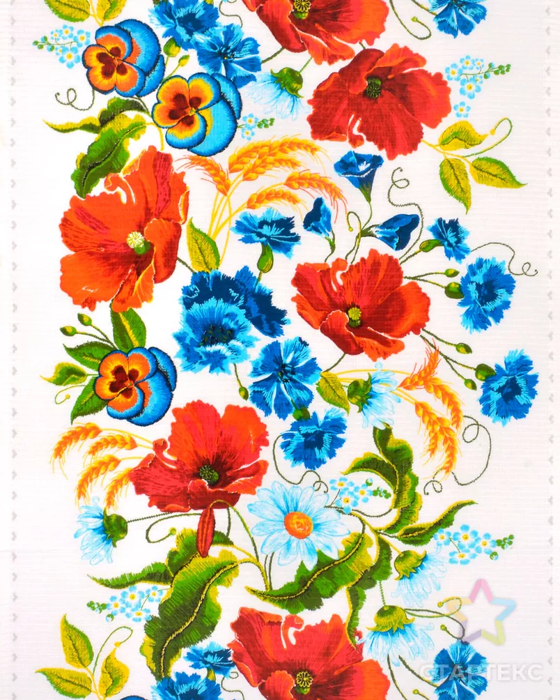 Маковое поле (Полотно вафельное 50 см) арт. ПВ50-156-1-0989.066 - рис. 1 Маковое поле (Полотно вафельное 50 см) арт. ПВ50-156-1-0989.066 - рис. 1