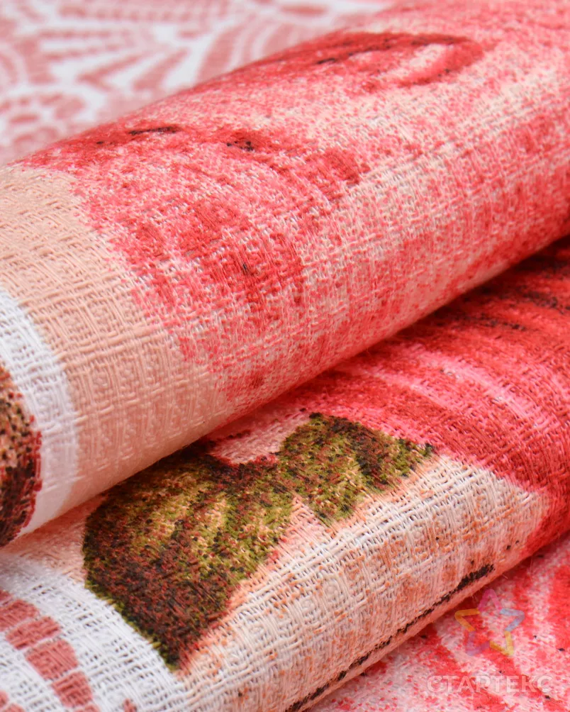 Розовый пэчворк (Полотно вафельное 50 см) арт. ПВ50-167-1-0989.075 - рис. 2