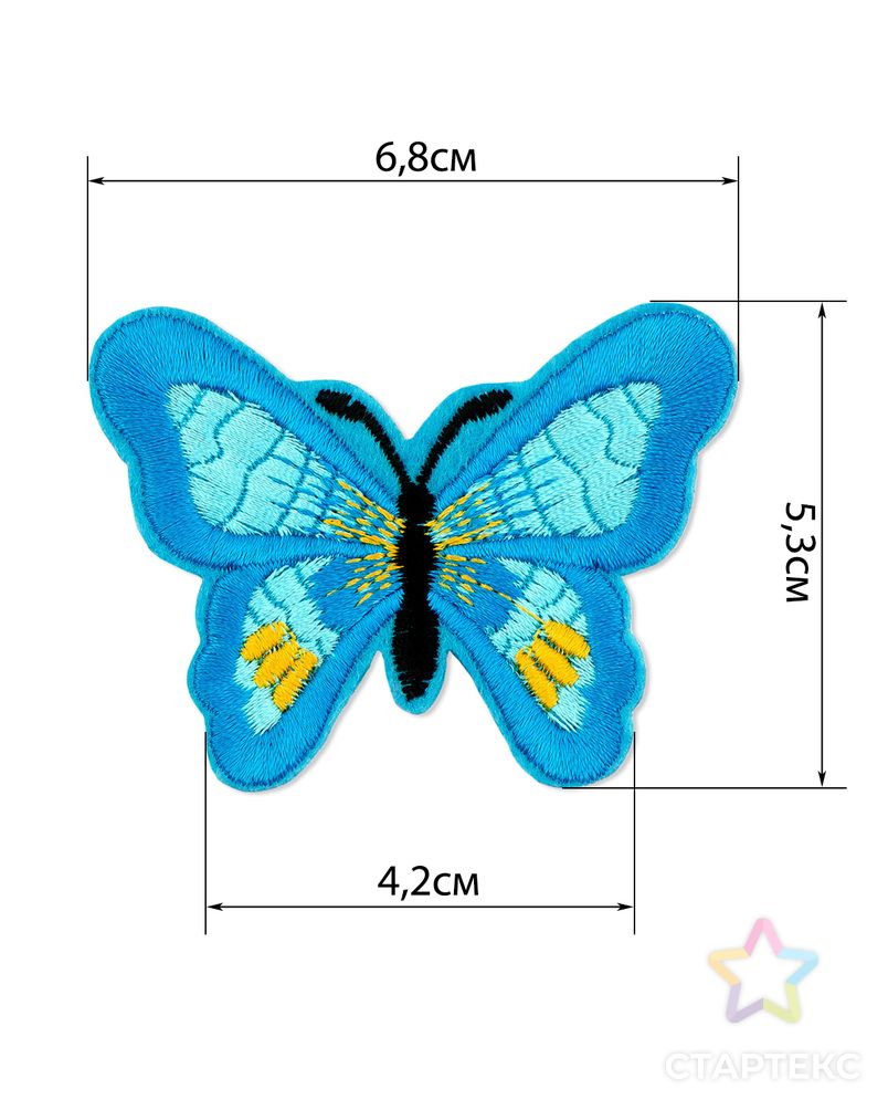 Аппликация термо р.5,3х6,8см (в упаковке 10 шт.) арт. АДН-47-12-31665.012 2