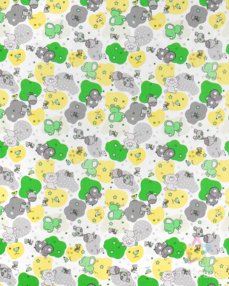 Звездные слоники (фланель детская) арт. ФД90-170-1-0876.127 - рис. 3