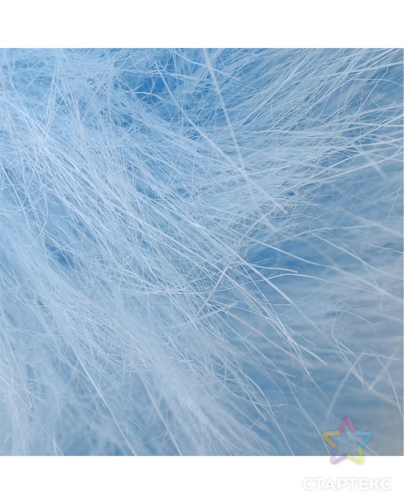 Помпон искусственный мех "Ярко-голубой" д.13 см арт. ТПМ-52-1-45072 2