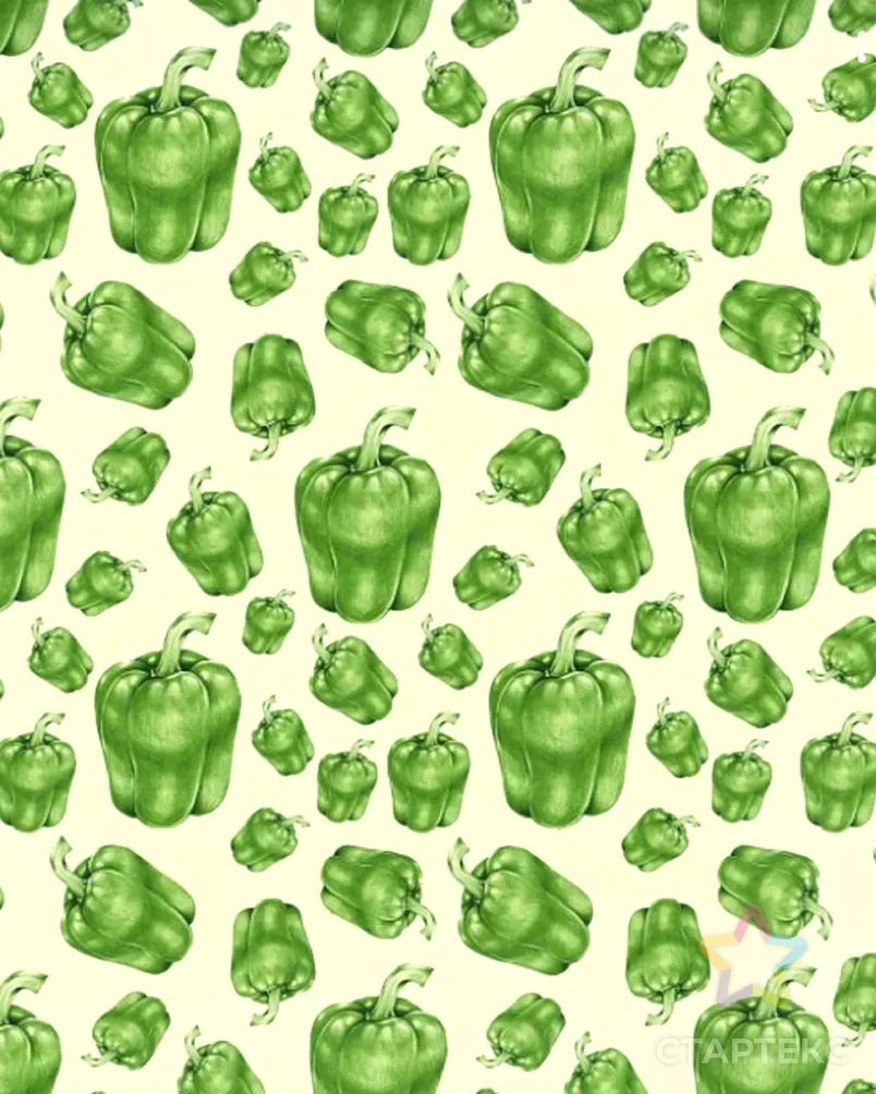 Сочный перец (Полотно вафельное 50 см) арт. ПВ50-459-1-0989.159 - рис. 1