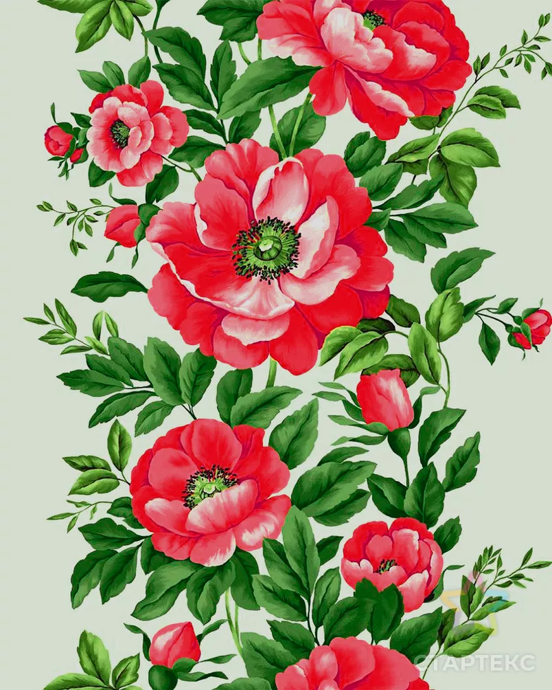 Королевский пион (Полотно вафельное 50 см) арт. ПВ50-462-1-0989.162 - рис. 1