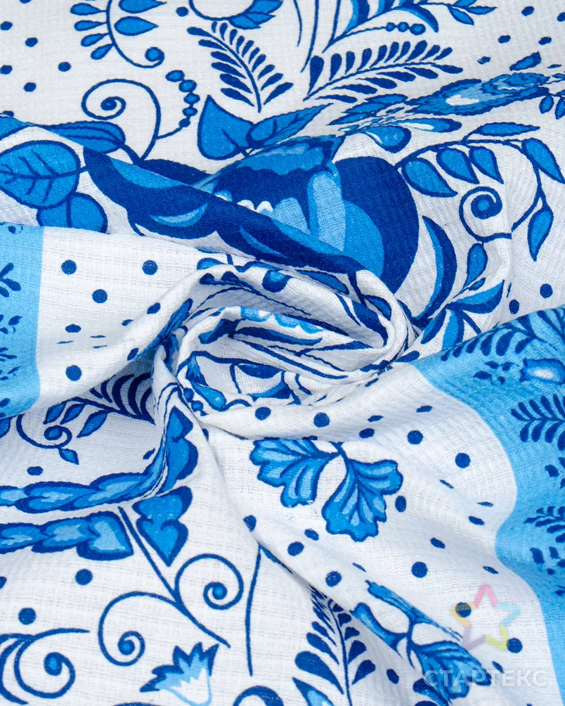 Гжель (Полотно вафельное 50 см) арт. ПВ50-463-1-0989.163 - рис. 4