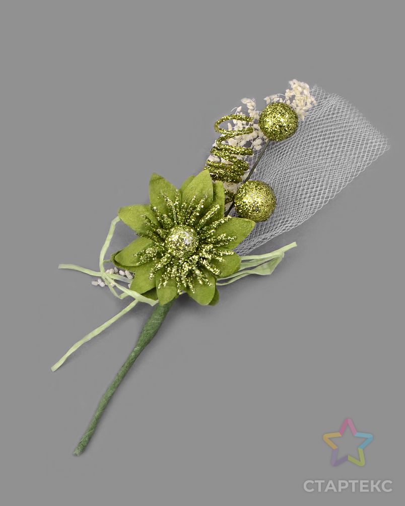 Букетик хризантема с блеском арт. ТБУ-1-3-14856.003