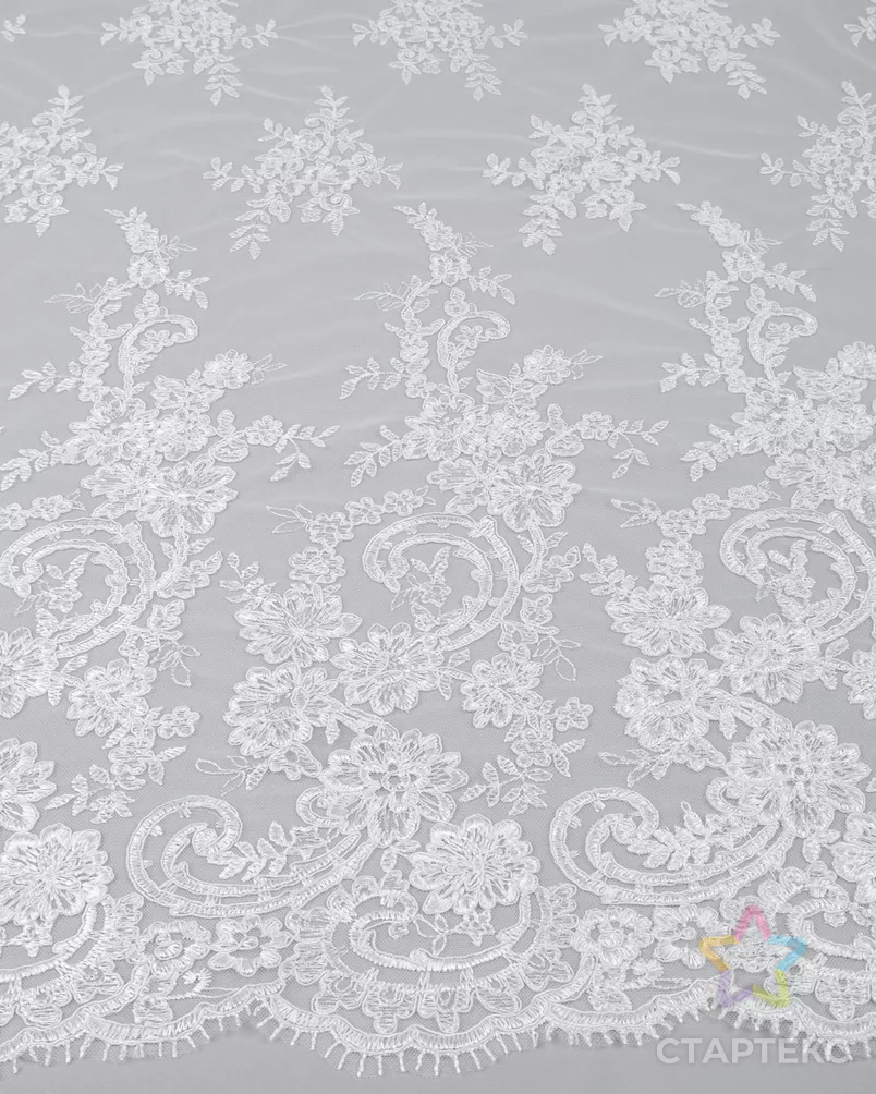 Гипюр-сутаж на сетке "Мадонна" арт. КПГН-65-1-20204.009 - рис. 3