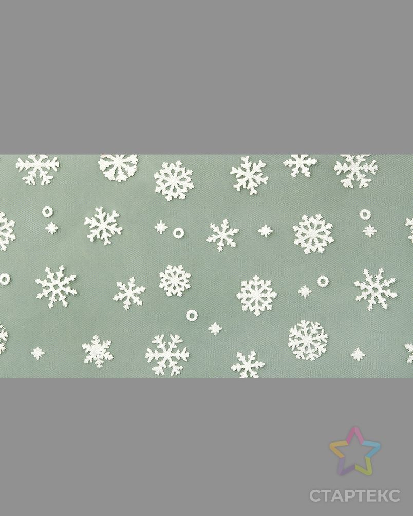 Фатин со снежинками ш.15 см арт. ФШ-23-2-33738.002