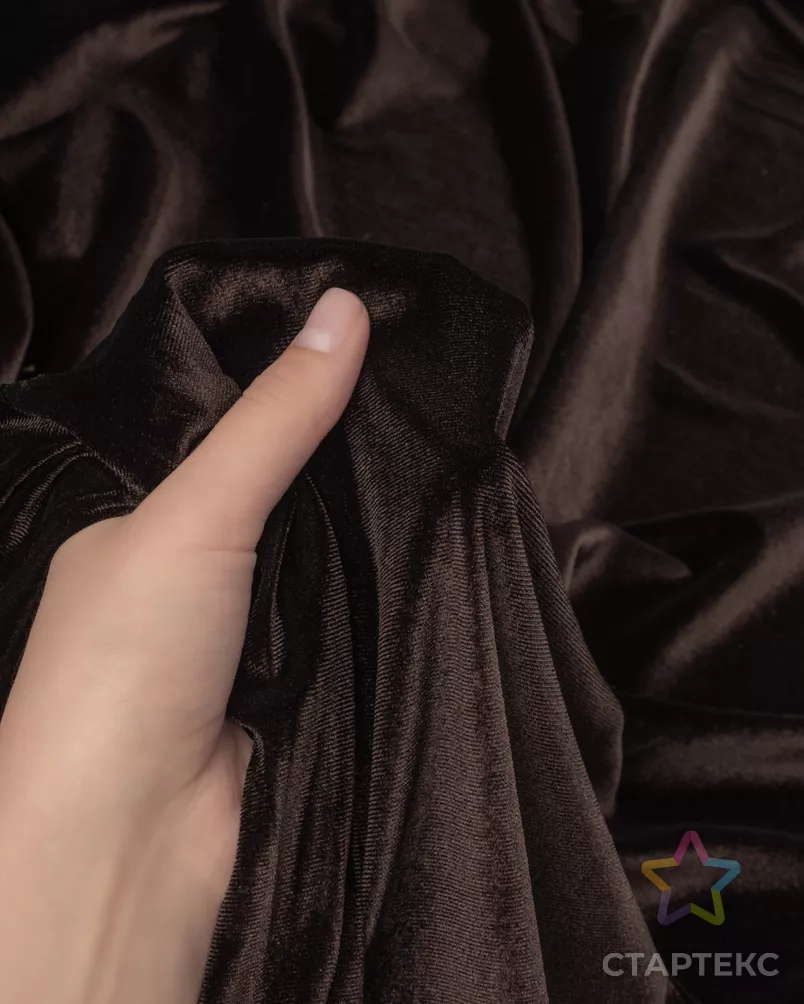 Бархат стрейч однотонный арт. Б-5-15-20091.012 - рис. 4