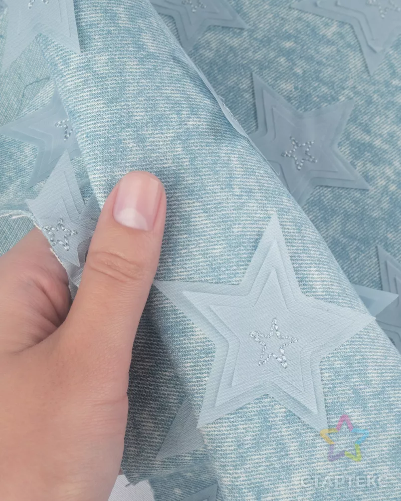 Джинс с аппликацией "Звезда" арт. ДЖВ-10-3-24631.002 - рис. 5