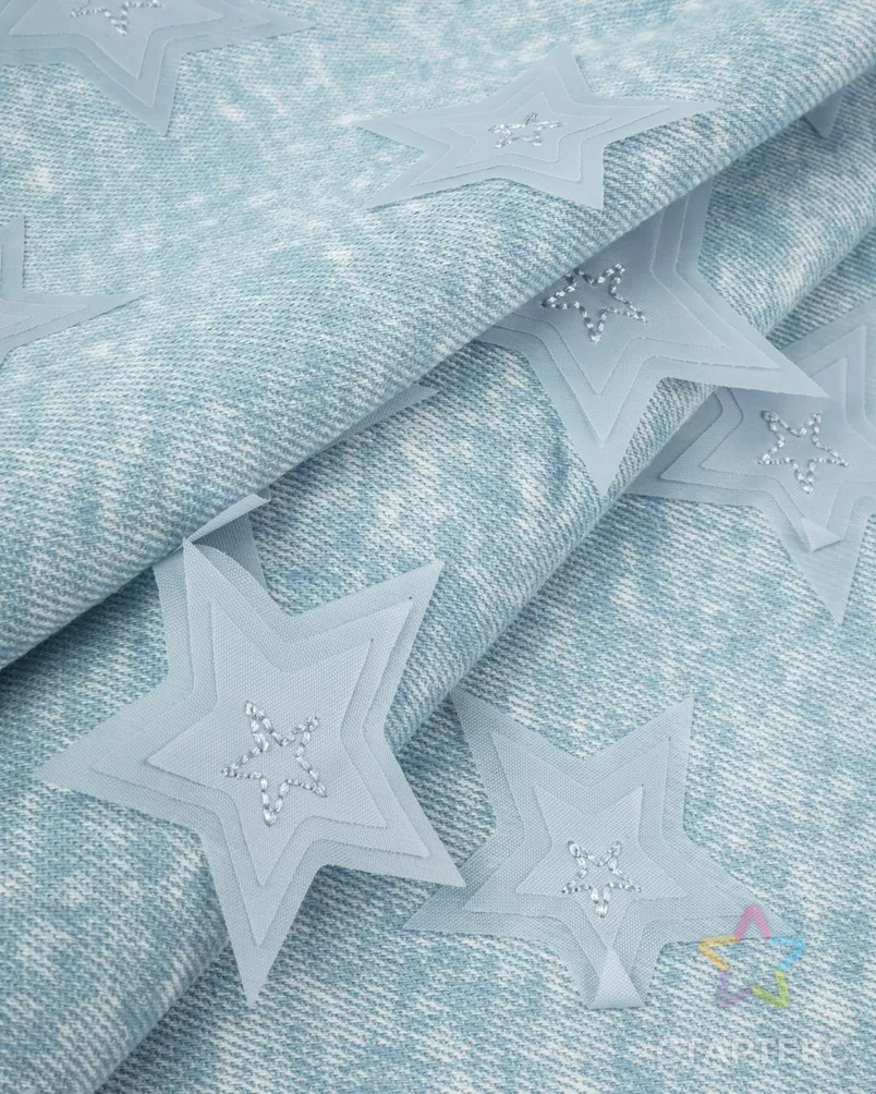 Джинс с аппликацией "Звезда" арт. ДЖВ-10-3-24631.002 - рис. 1