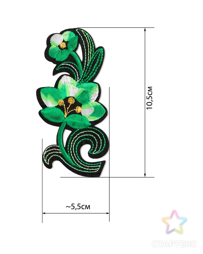 Аппликации термо р.5,5х10,5 см (в упаковке 10 шт.) арт. АДНД-27-7-34146.007 3