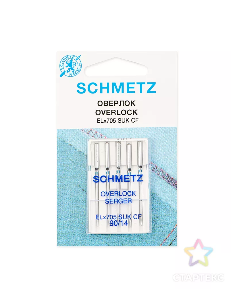 Иглы для оверлоков Schmetz №90/14 арт. ИБДВ-7-1-42661 - рис. 1