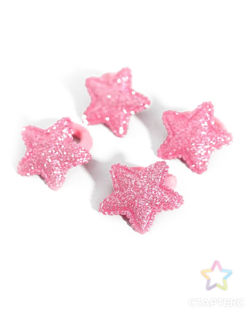 Набор резинок ВИНКС "Звёзды" розовые с блестками 6х5см уп.4шт арт. АКВЛР-47-1-40900