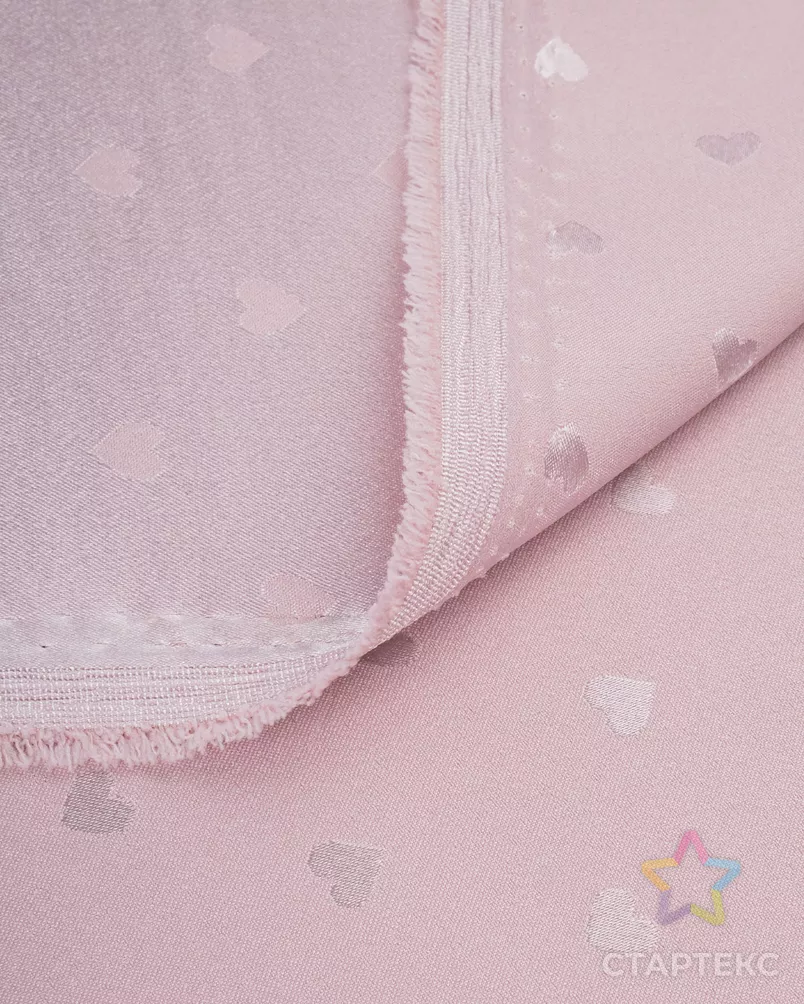 Атлас жаккард "Моар" сердца арт. БЛ-7-3-7036.034 - рис. 6