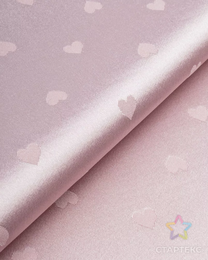 Атлас жаккард "Моар" сердца арт. БЛ-7-3-7036.034 - рис. 1