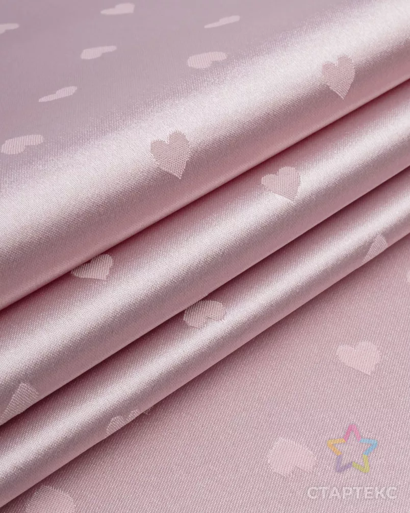 Атлас жаккард "Моар" сердца арт. БЛ-7-3-7036.034 - рис. 5