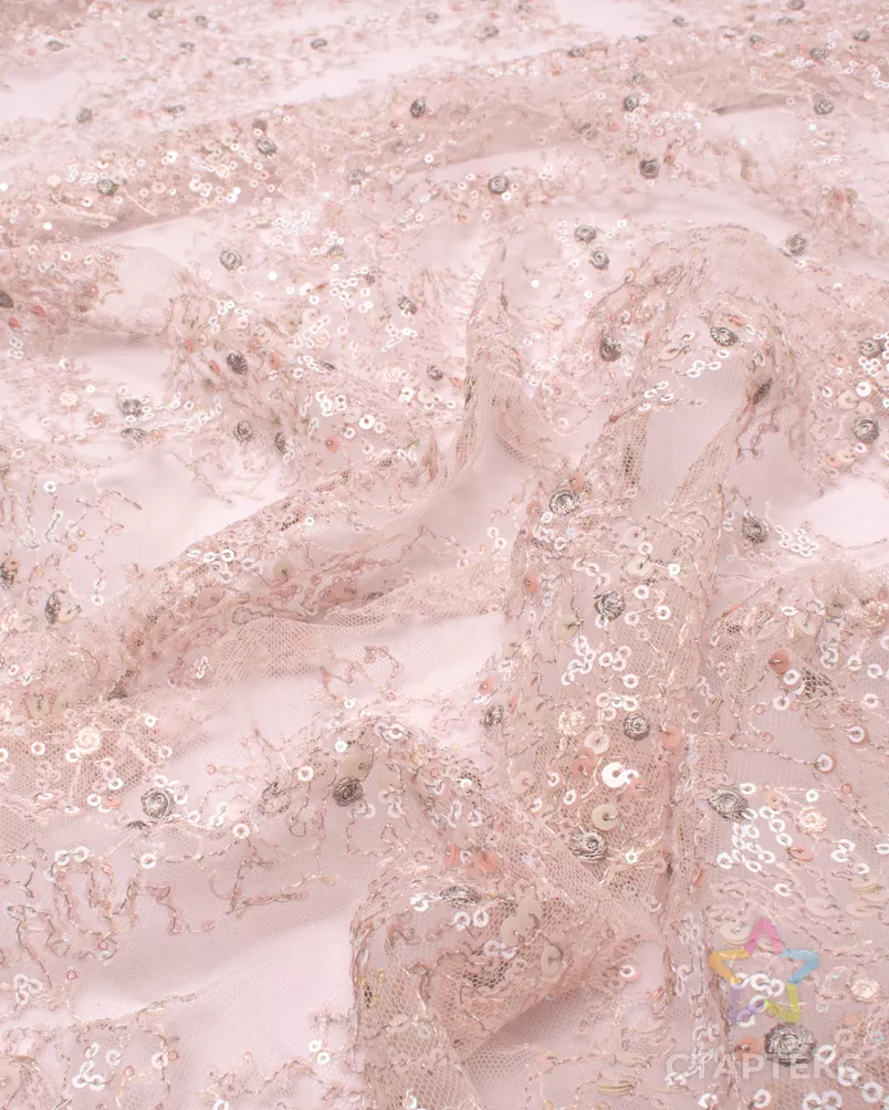 Вышивка на сетке Пайетка арт. ПАЙ-22-1-20747.001 - рис. 3