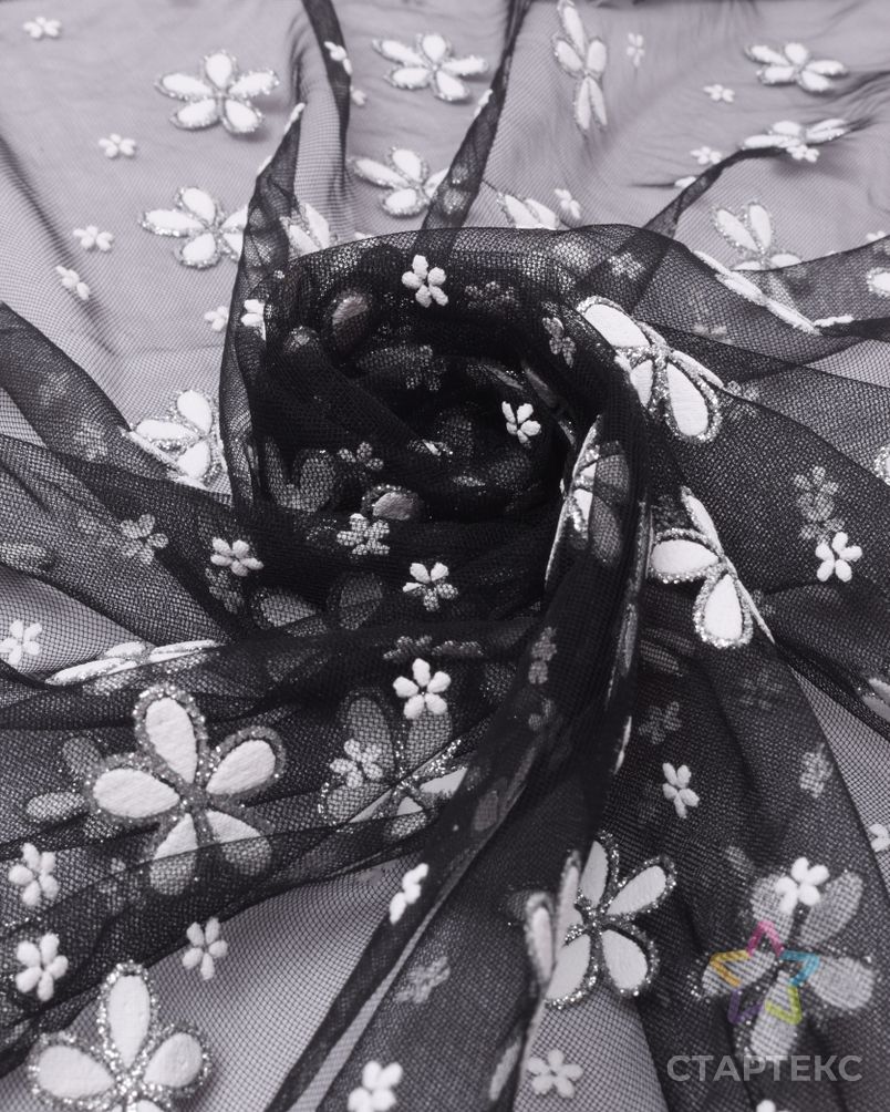 Сетка металлик цветок арт. СНЛ-1-1-20738.001