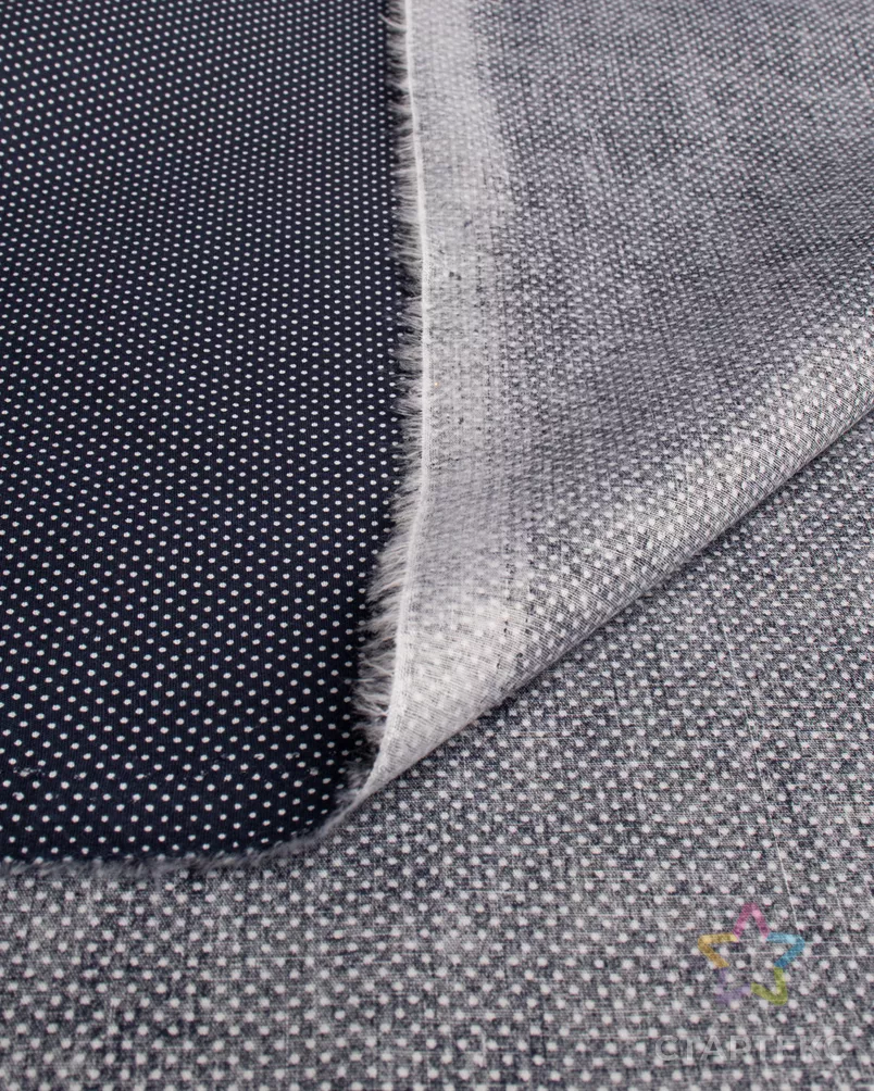 Поплин-стрейч "Горох" арт. ППП-103-3-20218.014 - рис. 3