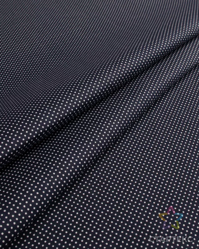 Поплин-стрейч "Горох" арт. ППП-103-3-20218.014 - рис. 1