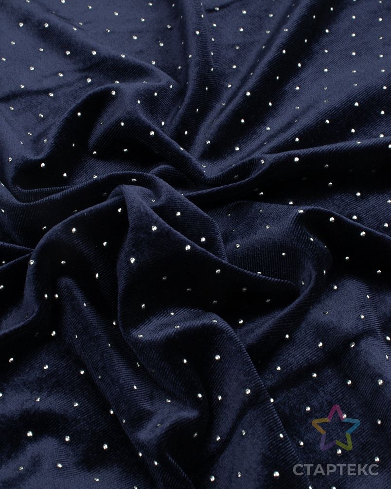 Бархат стрейч "Звездная галактика" арт. Б-22-2-21022.002