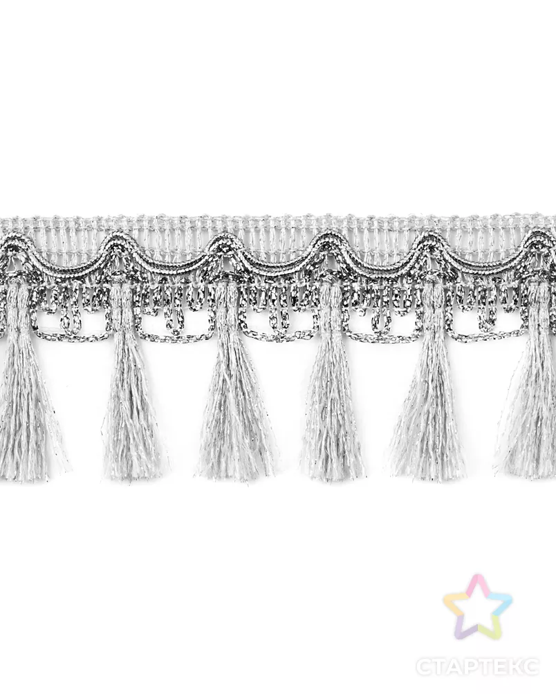 Бахрома металлизированная ш.5,5см (уп.13,7м) арт. БДМ-9-2-33181.002 - рис. 1 Бахрома металлизированная ш.5,5см (уп.13,7м) арт. БДМ-9-2-33181.002 - рис. 1