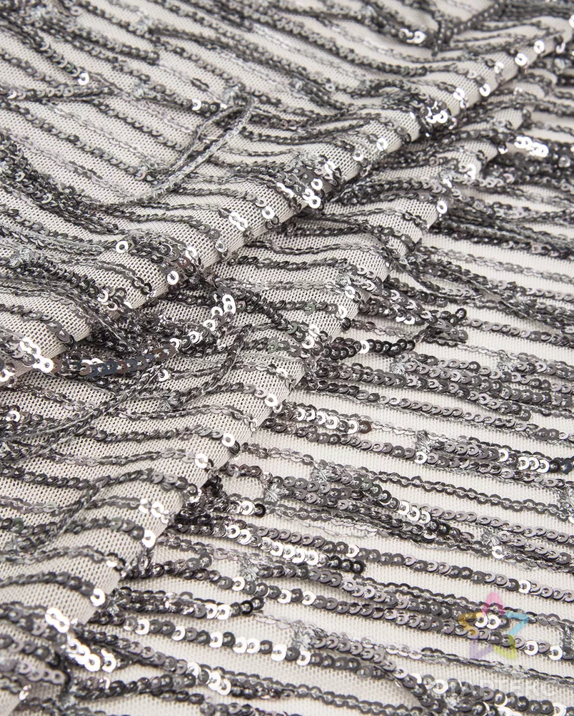 Пайетка на сетке Бахрома арт. КПГН-77-4-20689.004 - рис. 1 Пайетка на сетке Бахрома арт. КПГН-77-4-20689.004 - рис. 1