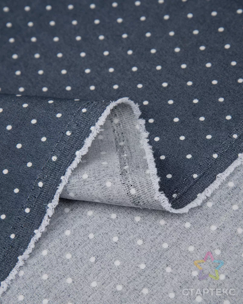 Джинс "Тенсел" горох 0.2см арт. ДЖП-131-6-20562.025 - рис. 5