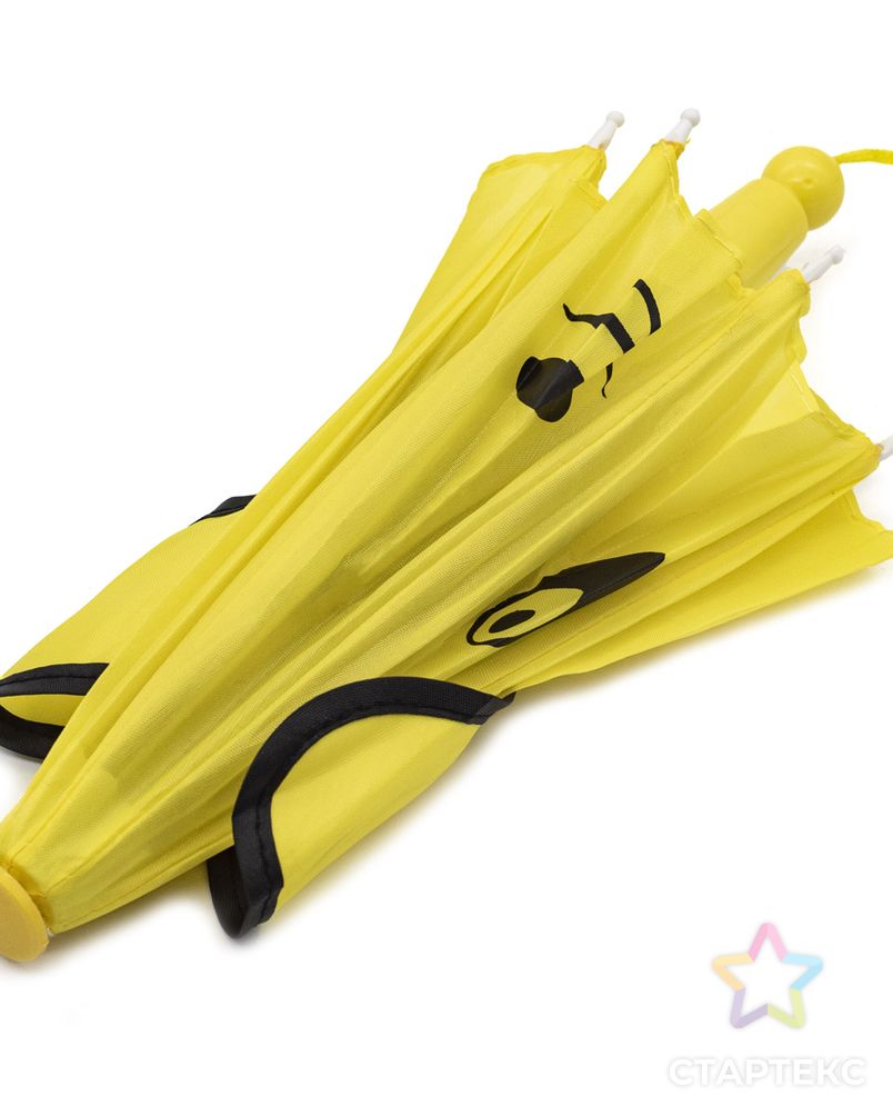 AR1442 Зонтик из болони с ушками 22см (желтый) арт. АРС-13801-1-АРС0001209937 2