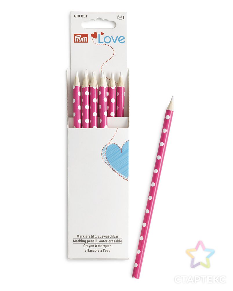 Маркировочный карандаш PRYM Love 610851 (ярко-розовый) арт. АРС-14665-1-АРС0001217029 5