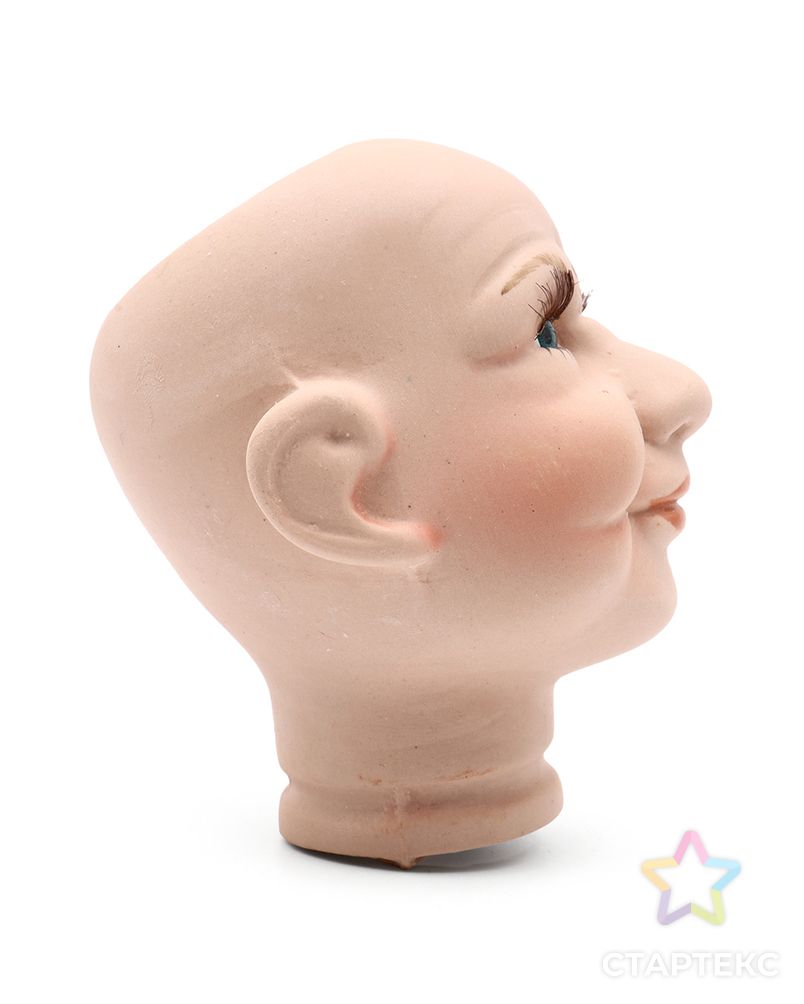 AR909 Голова для изготовления декоративной куклы 'Бабушка', фарфор 12см (голубые глаза) арт. АРС-39707-1-АРС0001220184